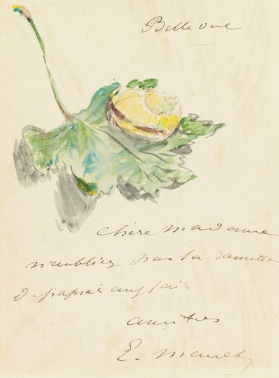 Carta de Édouard Manet